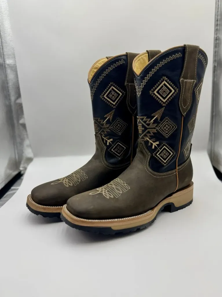 Bota Hombre Bull Graso Olivo, suela de trabajo