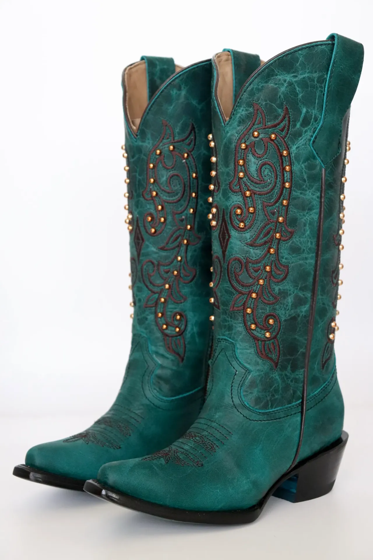 Bota Mujer Puntal Res Turquesa
